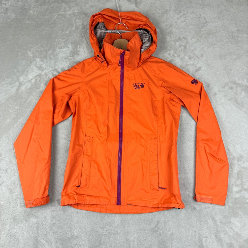 Mountain Hardwear Jacket Womens XS Orange Plasmic Ion Rain Waterproof Hooded